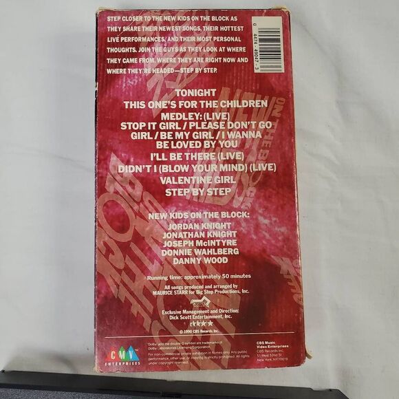 New Kids On The Block VHS Step By Step (1990) - Picture 2 of 2